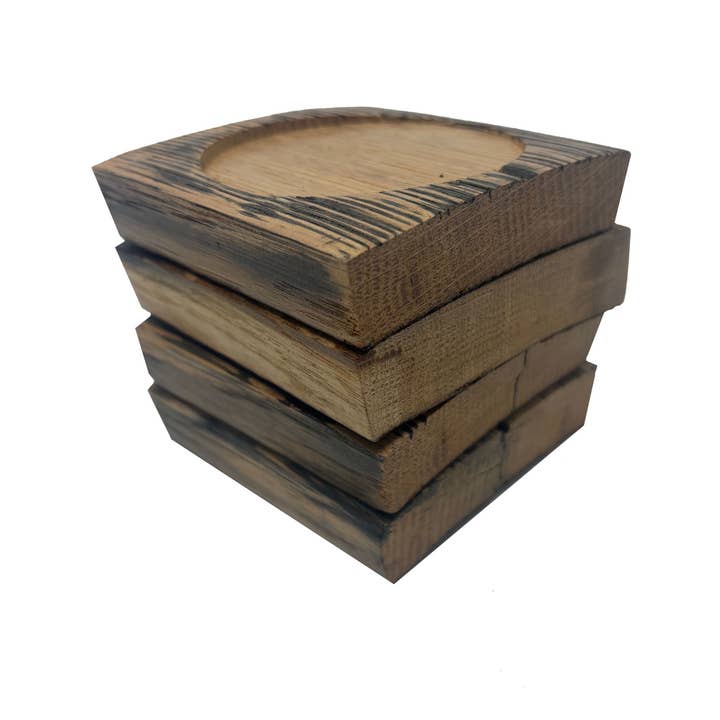 Barrel-Art - Wholesale Coasters - Whiskey Barrel Coasters | Set of 4