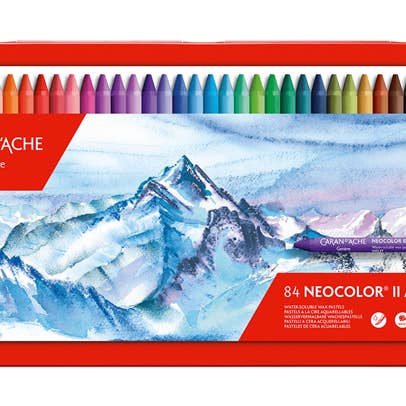 Set of 84 NEOCOLOR™ II Pastels in Metal Box for wholesale by Caran d'Ache