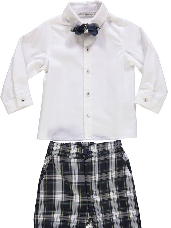 Piccola Speranza - Wholesale Top & Short Set - Kids - Conjunto bebé menino com laço0