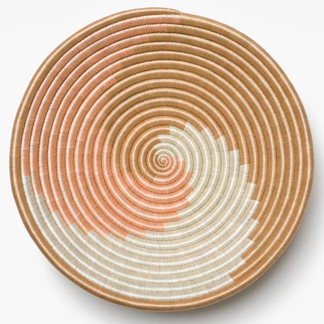 Zera Flat Woven Wall Hanging Blush, White & Tea - (3 Sizes) for wholesale by Villages Wholesale