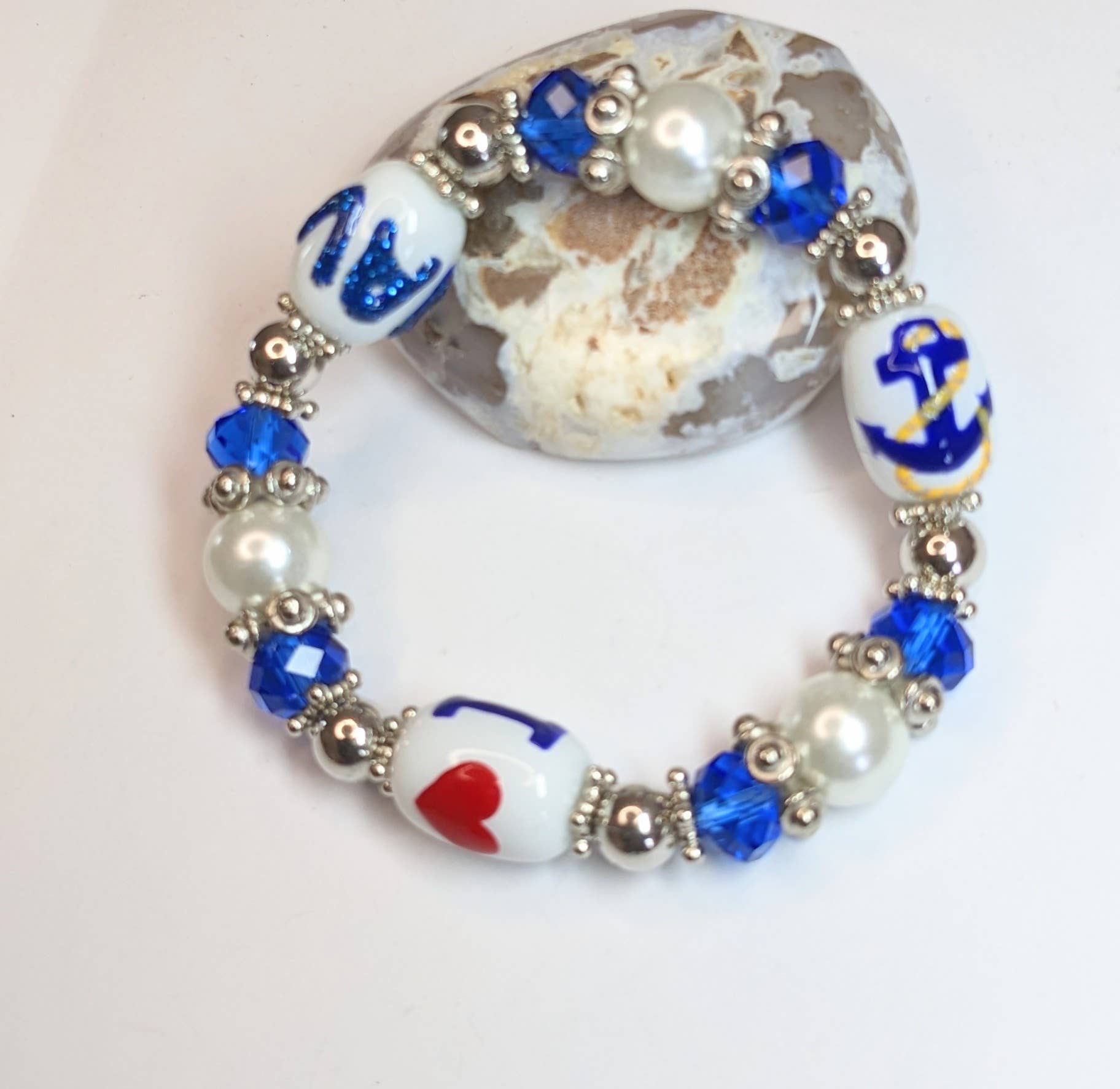 Fiona Accessories - Wholesale Beaded Bracelet - USA Military Navy Air Force Coast Guard Army Bracelet Gift1