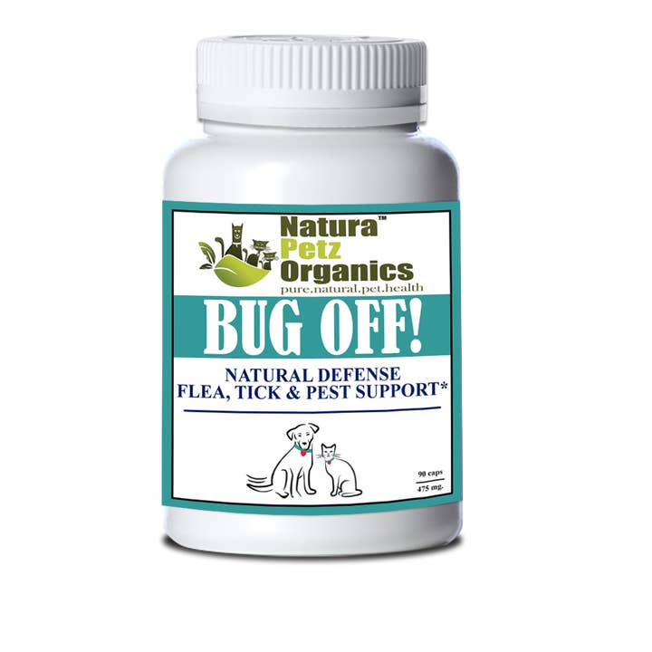 Natura Petz Organics - Wholesale Pet Supplement - Cat/Dog - Bug Off Natural Defense Max* Flea, Tick & Pest Defense* Dogs, Cats Horses