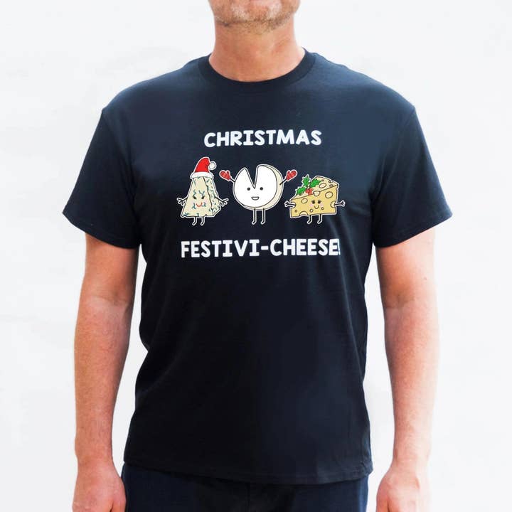 Funny Cheese Men's Christmas T-Shirt for wholesale by Of Life & Lemons
