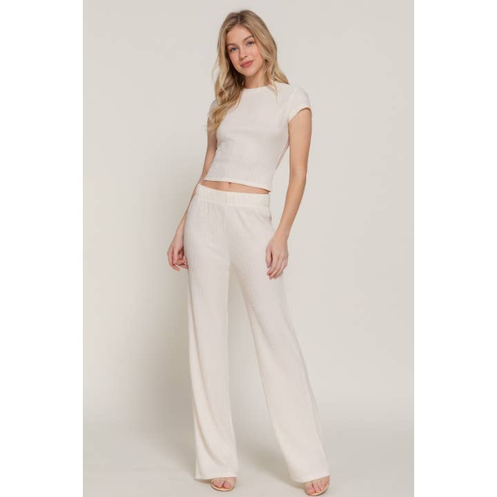 Style Up - Wholesale Top & Pant Set (NOT Loungewear) - Women's - CROP TOP AND FLARE PANTS SET5