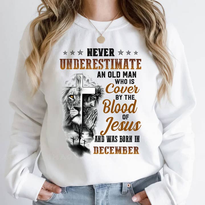 God Christian Born In December Birthday Jesus Sweatshirt for wholesale by EagleAceApparel