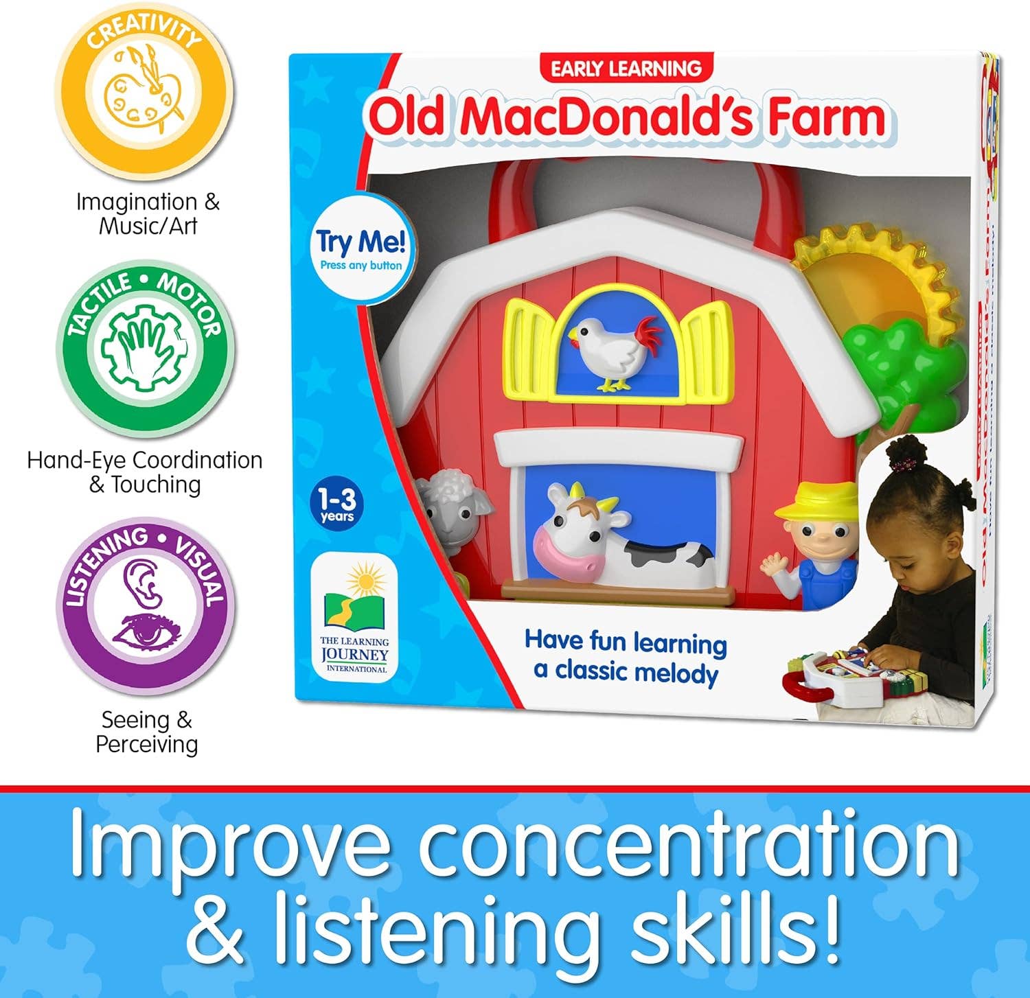 The Learning Journey - Vente Lot de jouets – enfant - Apprentissage précoce - Old MacDonald's Farm4