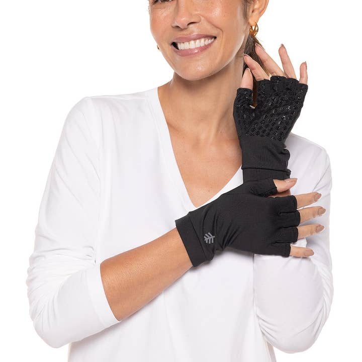 Coolibar - Wholesale Gloves - Unisex - Fingerless UV Sun Gloves | Black5
