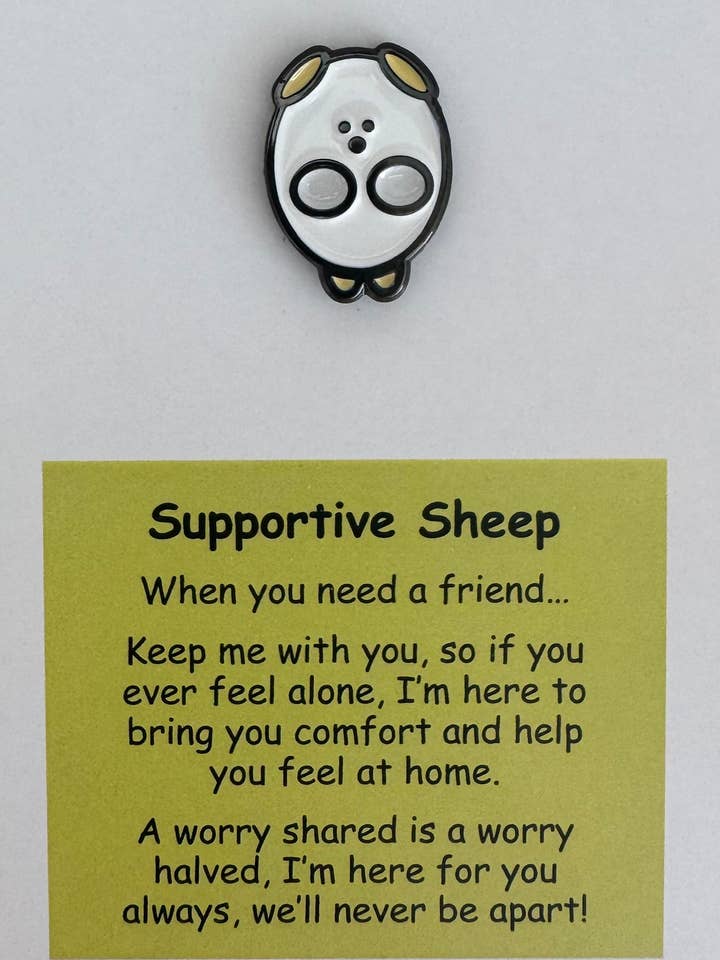 Supportive Sheep Pin for wholesale by Little Joys