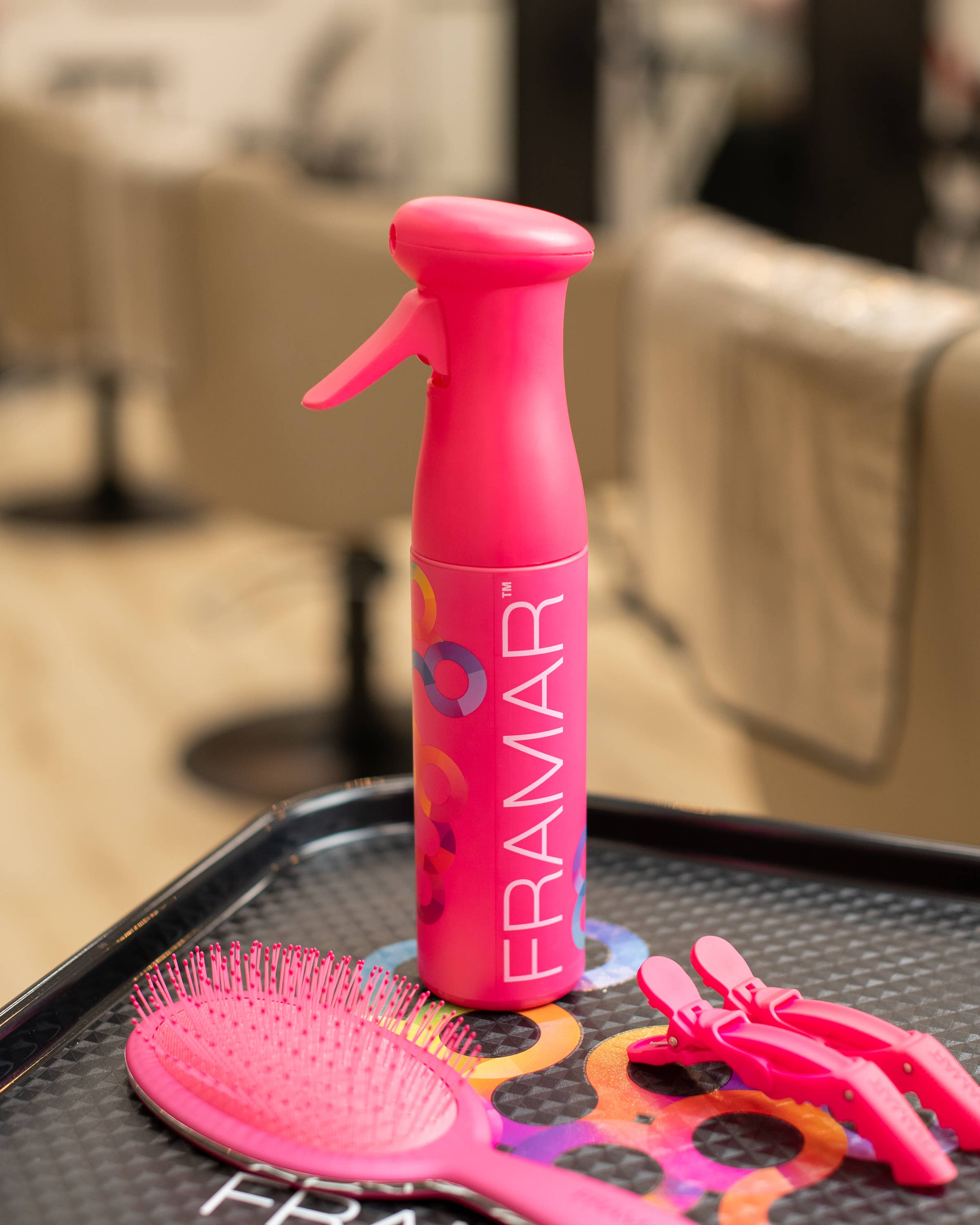 Framar Hair Brushes & Hair Accessories - Wholesale Hair Spray - FRAMAR Continuous Spray Bottle For Hair, Mist Bottle - Pink4