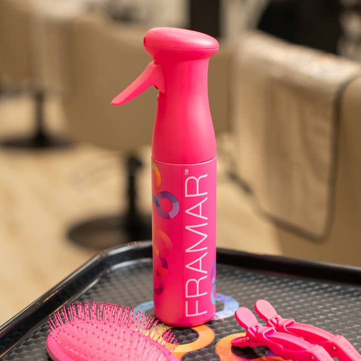 Framar Hair Brushes & Hair Accessories - Wholesale Hair Spray - FRAMAR Continuous Spray Bottle For Hair, Mist Bottle - Pink4