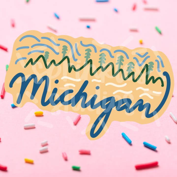 Sprinkles Studios - Wholesale Sticker - Michigan Rustic Vinyl Sticker