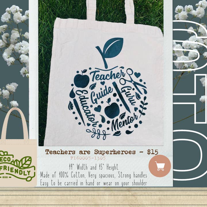 Teachers Are Superheroes - Borsa per la vendita all'ingrosso da parte di Acrylicool by Annie