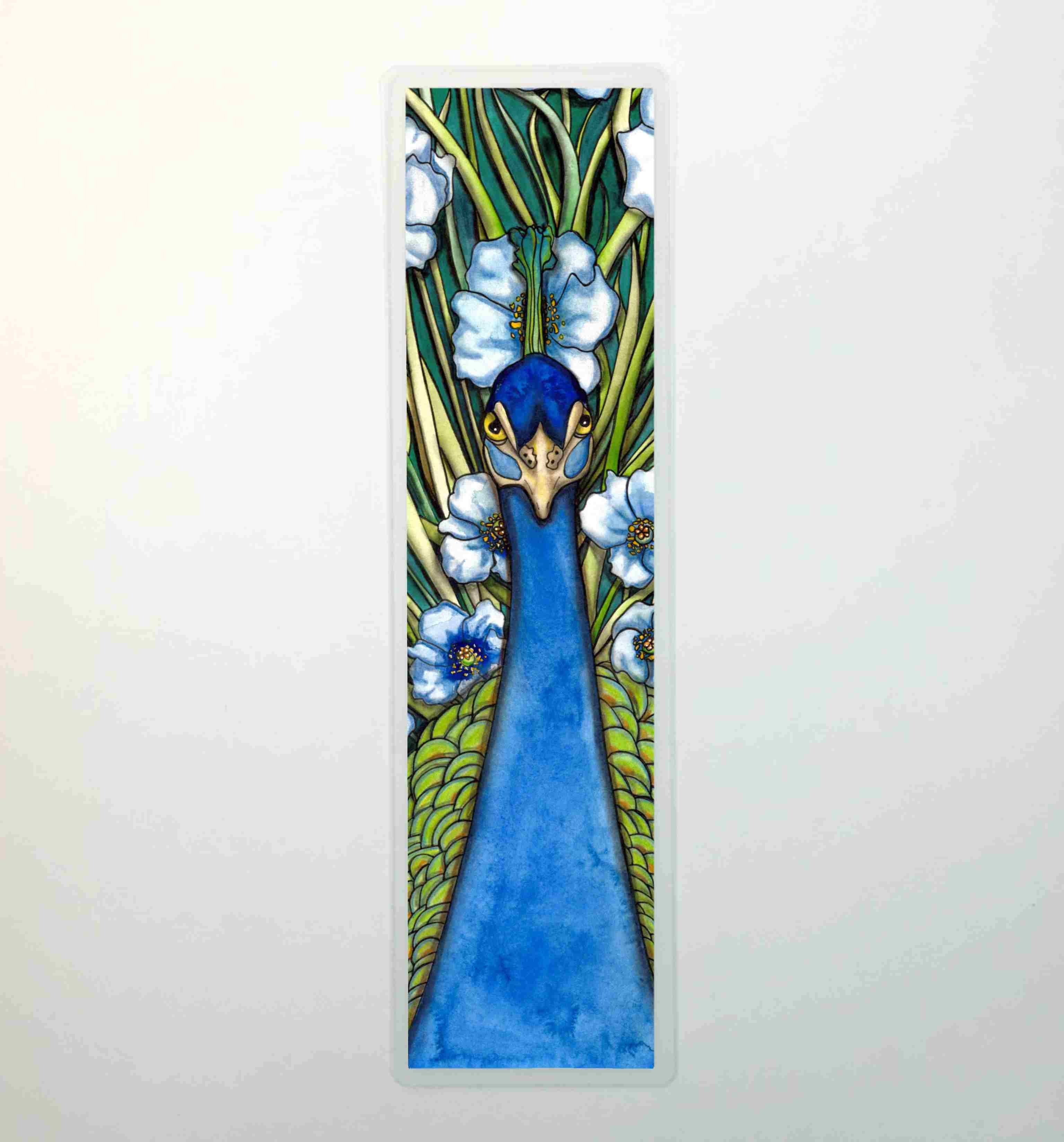 PinkPolish Design - Vente Marque-page - Marque-page recto verso « Grande Peacock Fleur »1