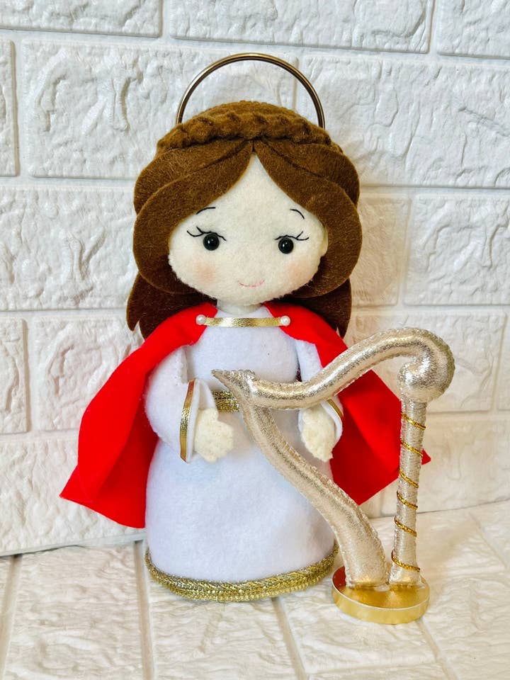 Saint Cecilia doll, saint ornaments, Mother Mary doll, first communion gift, confirmation gift, personalized saint doll for wholesale by Lovencomfort