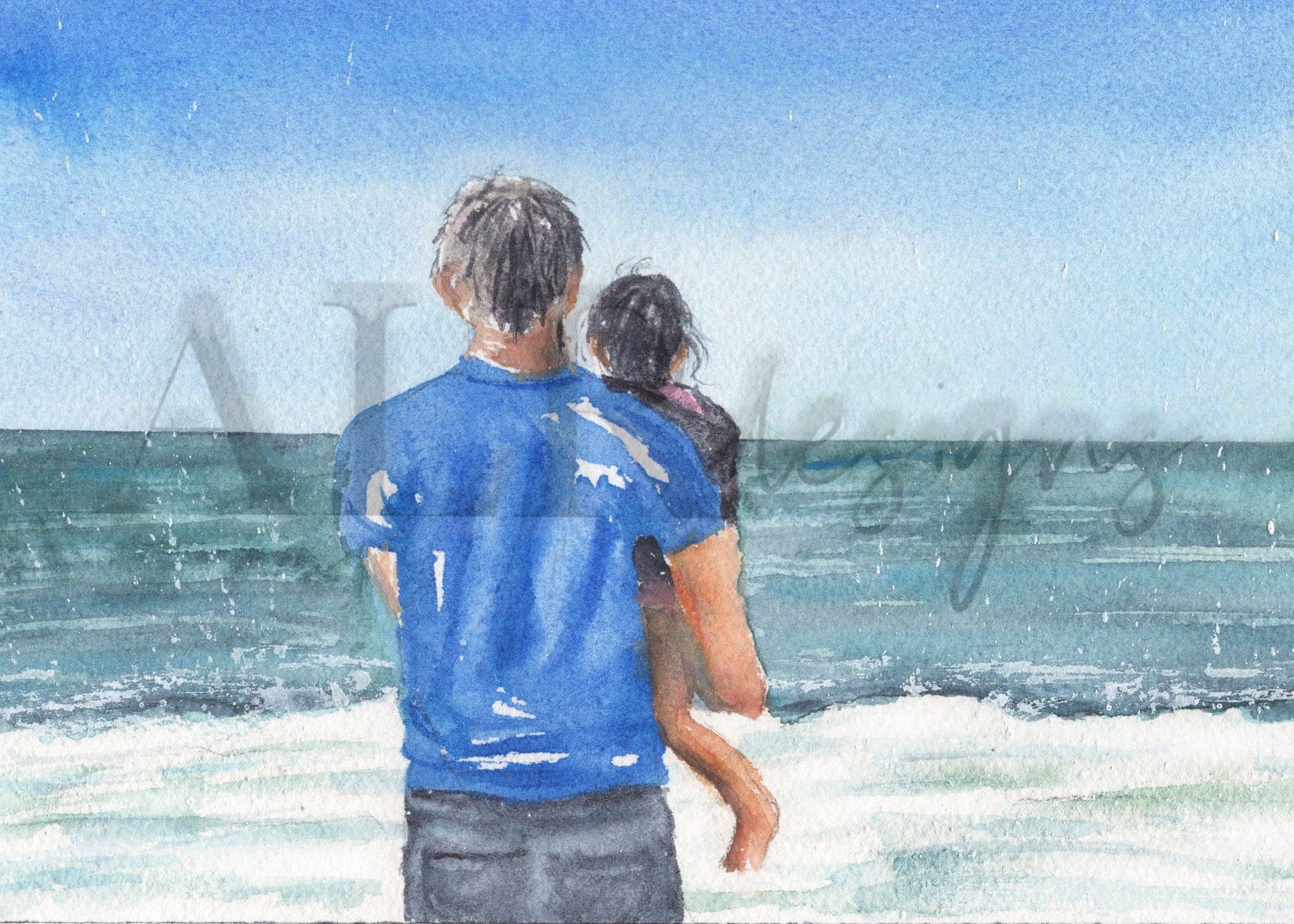 ALR Designs – Cartão de saudação diária por atacado – Cartão em branco do pai da praia 5x71