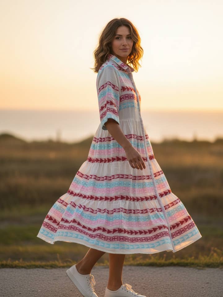 Robe-chemise large en coton – Pack assorti 5 pour la vente par Kinomy