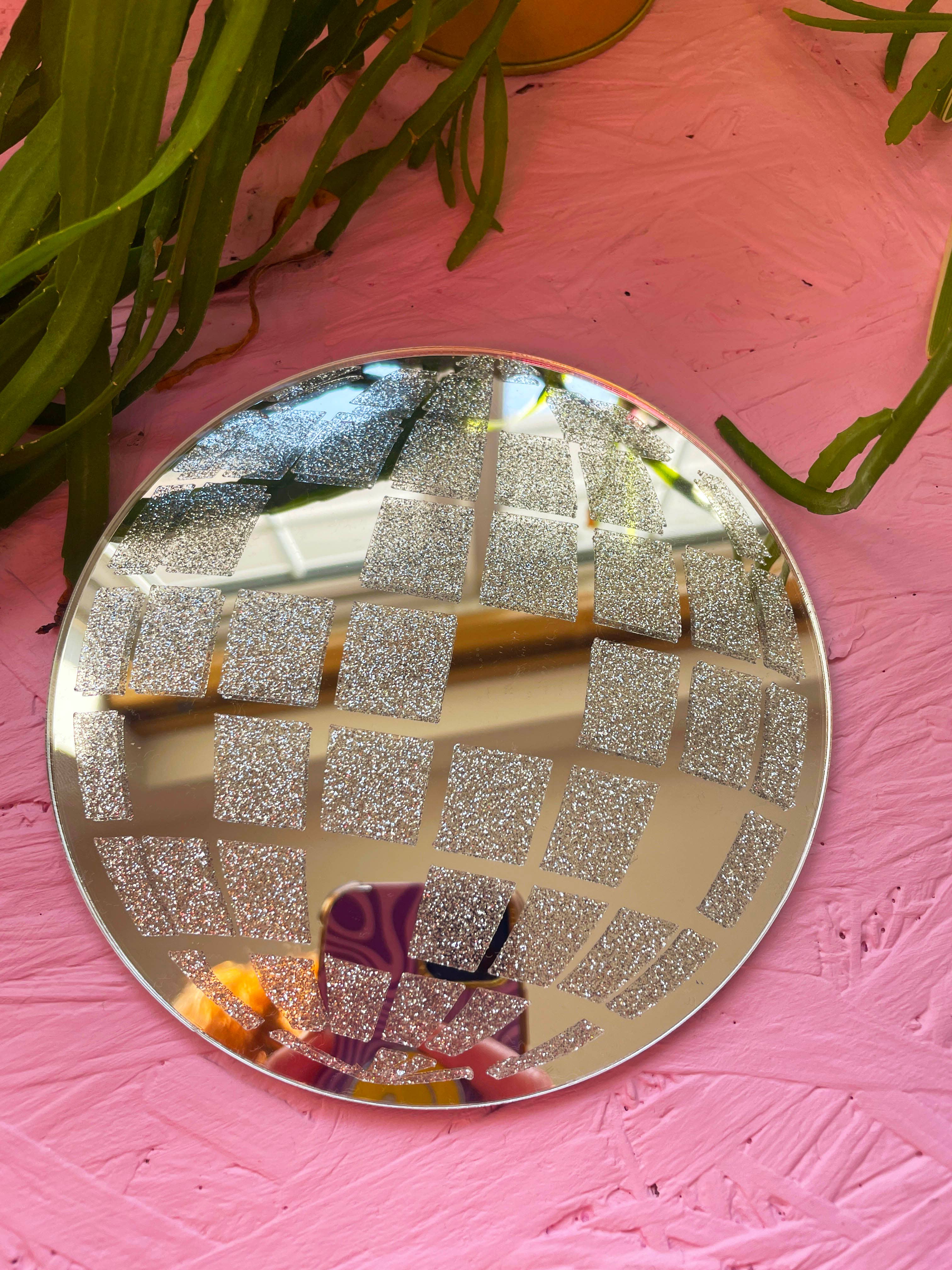 Printed Weird – wholesale Wall mirror – Retro Disco Ball Mini Mirror4