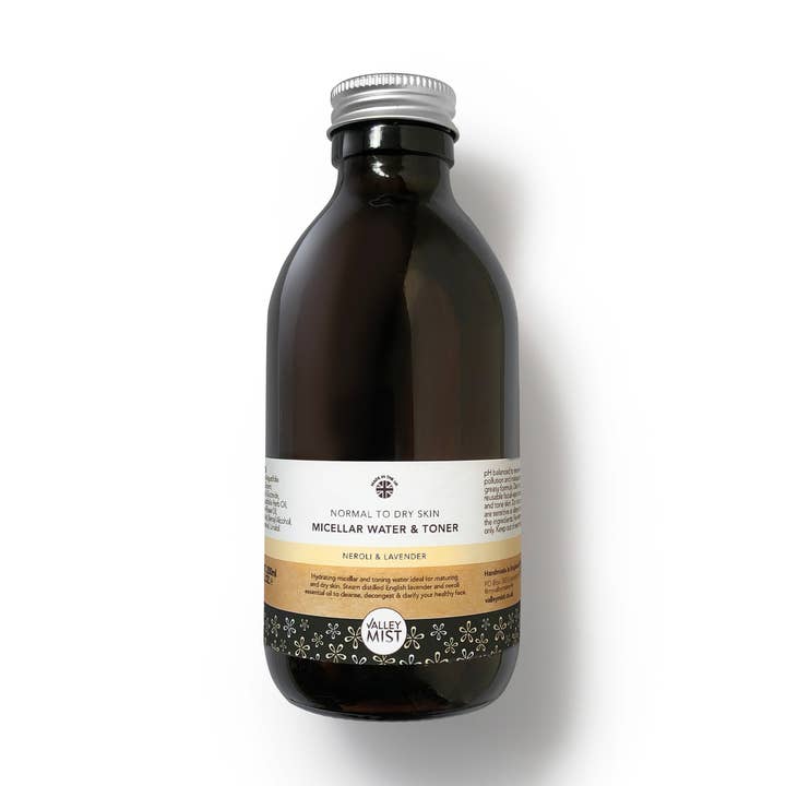 Micellar water for dry skin- neroli & lavender 200ml - Glass for wholesale by Valley Mist