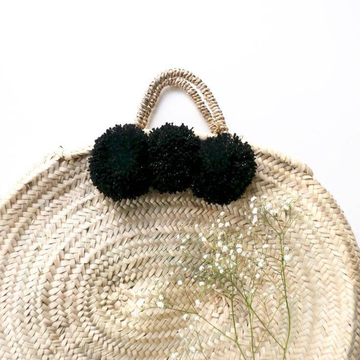 craftberber - Venta al por mayor Bolsa de playa - bolso redondo de paja, bolso de paja, cesta natural francesa0