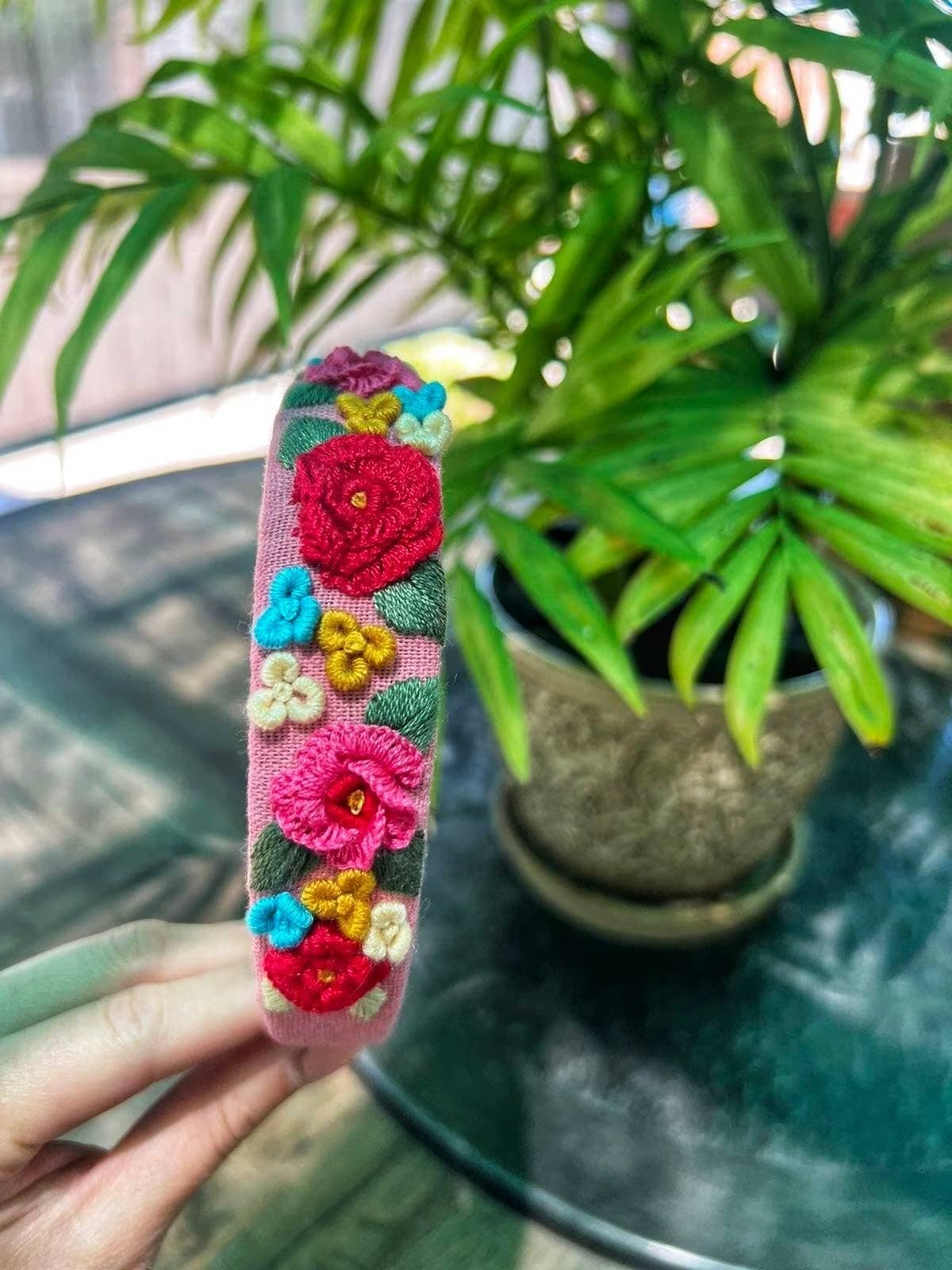 Quince Fables - Venta al por mayor Cinta para el pelo - Mujer - Diadema bordada con flores en 3D, Colección Amelia ✅4