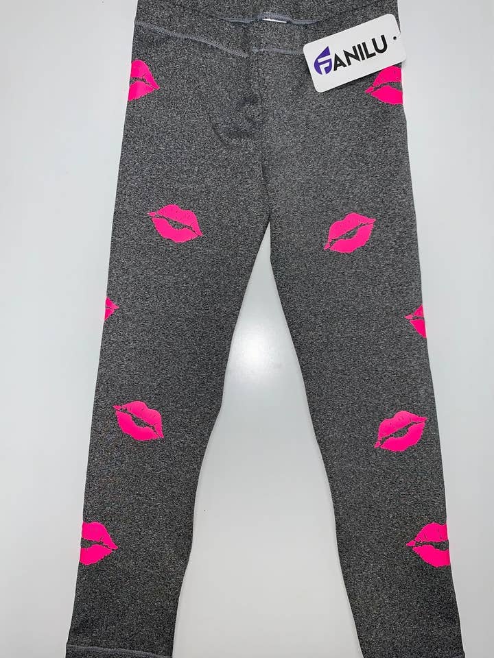 Pink Kisses Leggings for wholesale by Fanilu