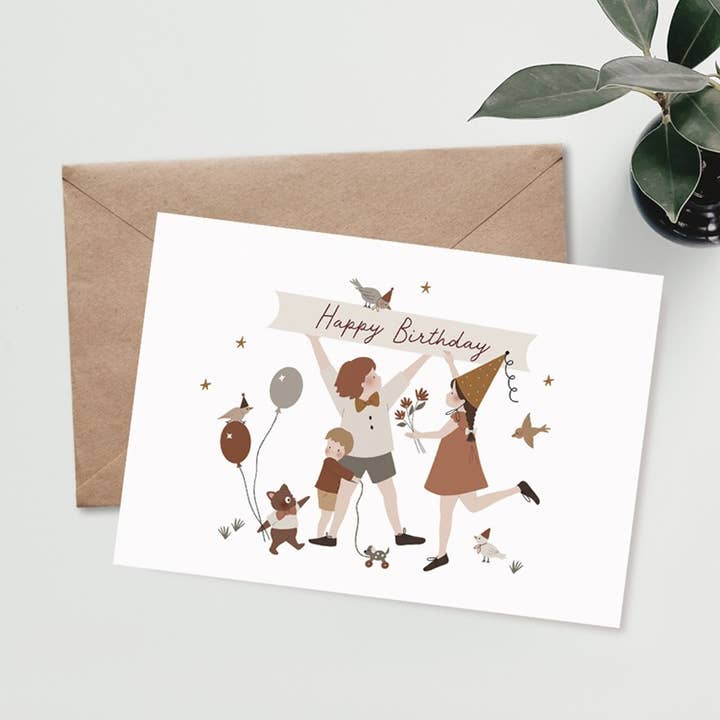 Atelier Oranger - Wholesale Birthday Card - Happy Birthday Postcard1