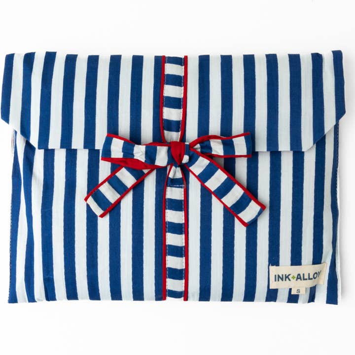 INK + ALLOY - Wholesale Sleepwear Set - Women's - Bonnie pajama set blue & white - SIZE RUN3