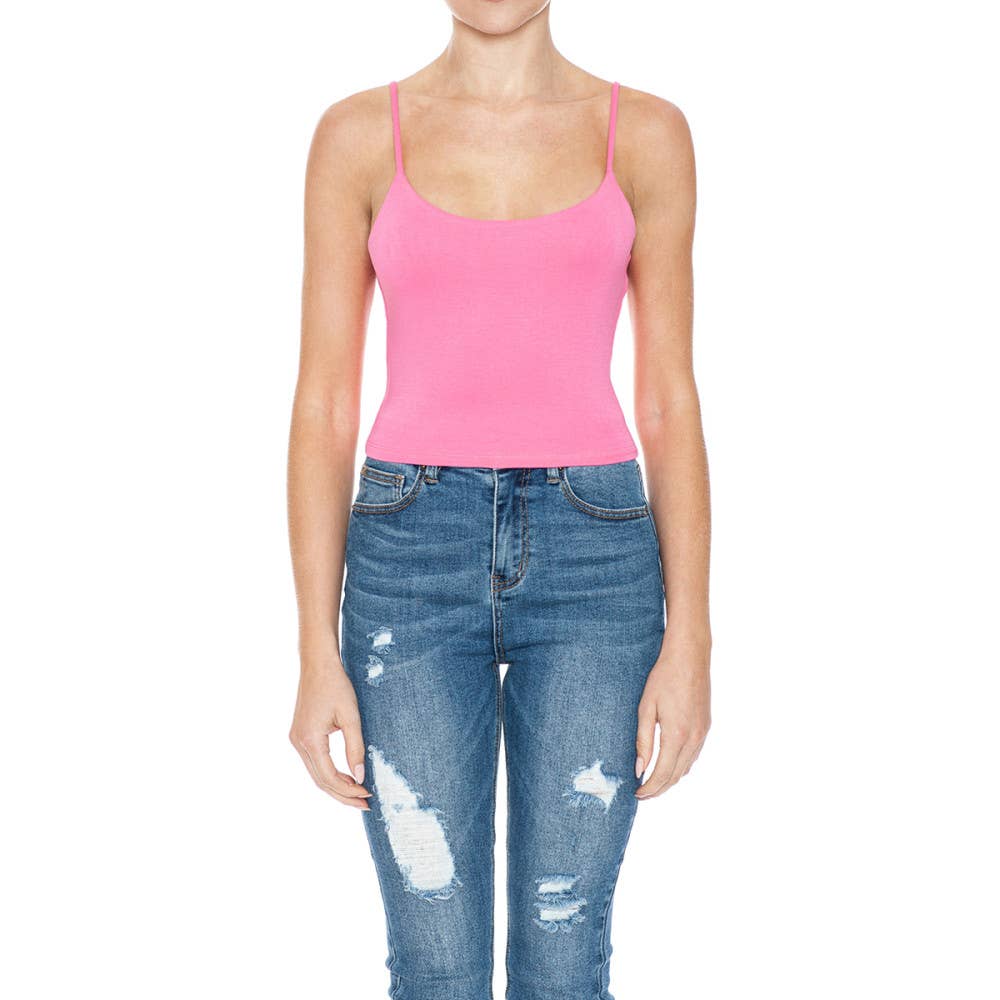 Paperdoll - Wholesale Camisole - Women's - FRONT AND BACK DOUBLE LAYERED SCOOP NECK CROP CAMI TOP4