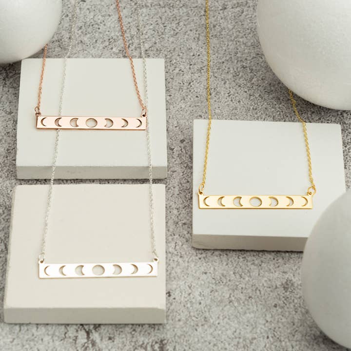 Moon Phase Bar Necklace for wholesale by Gowa Design