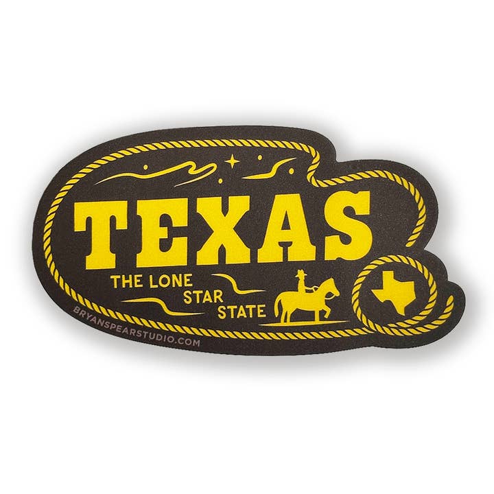 Texas Rope Sticker for wholesale by Bryan Spear Studio