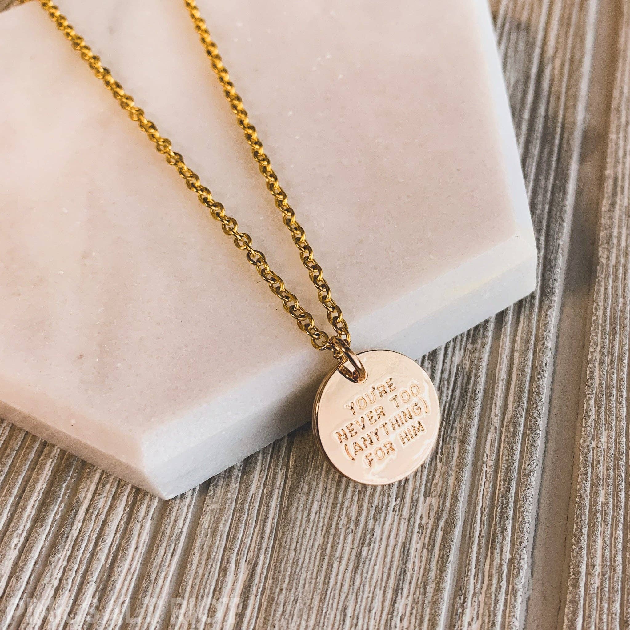 Pink Salt Riot – Colar pingente/pendente por atacado – Colar de ouro Be Real with Jesus8