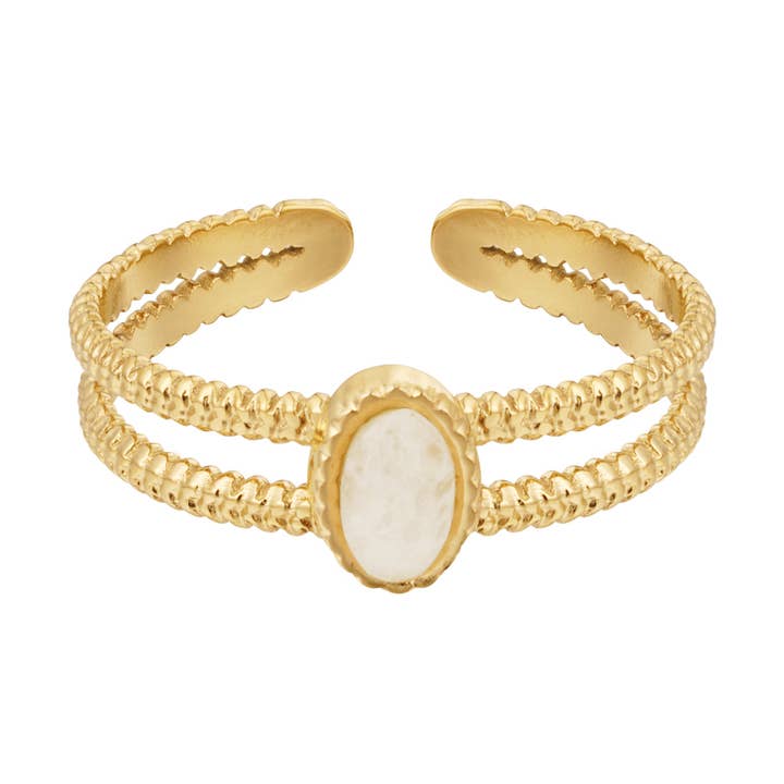 Bague double avec pierre pour la vente par SHINE BUY