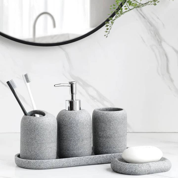 Beige 5Pcs Bathroom Accessories set for wholesale on Faire12