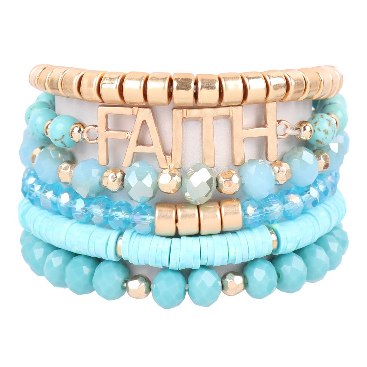MYS Wholesale Inc - Vente Bracelets à breloques/pendentifs - Bracelet à breloques « Faith » en perles mélangées2