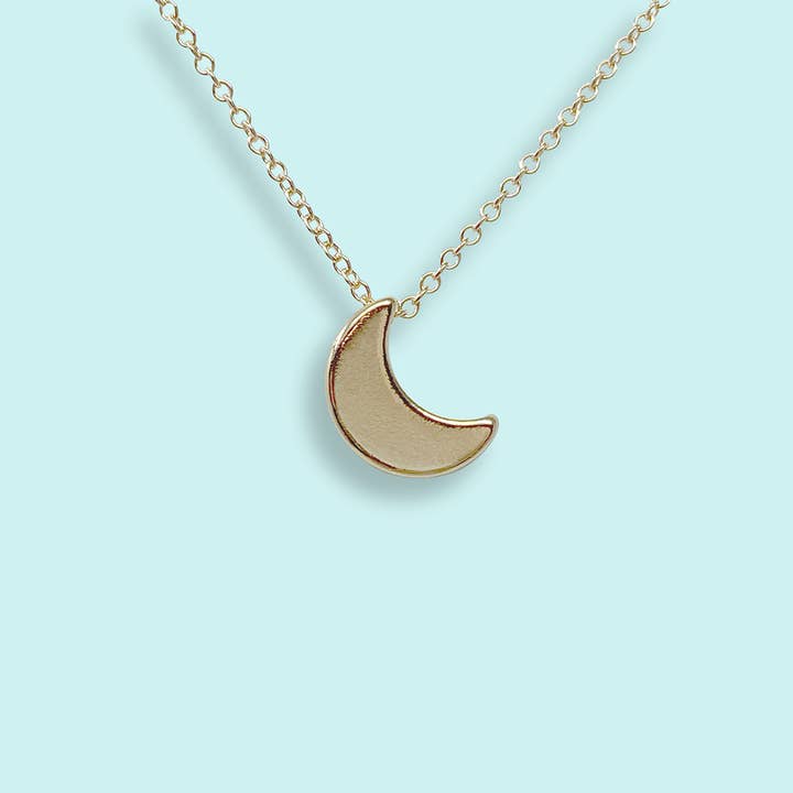 Tiny Moon Necklace for wholesale by Ornamental Things