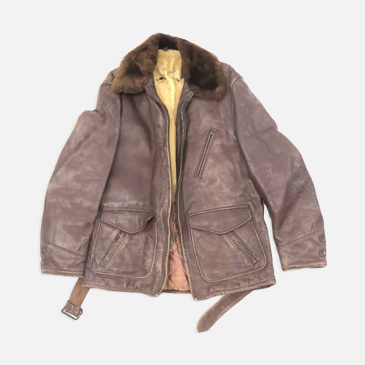 Vintage Perfecto Echt Paardenleer Leren Jas voor wholesale door The Era NYC