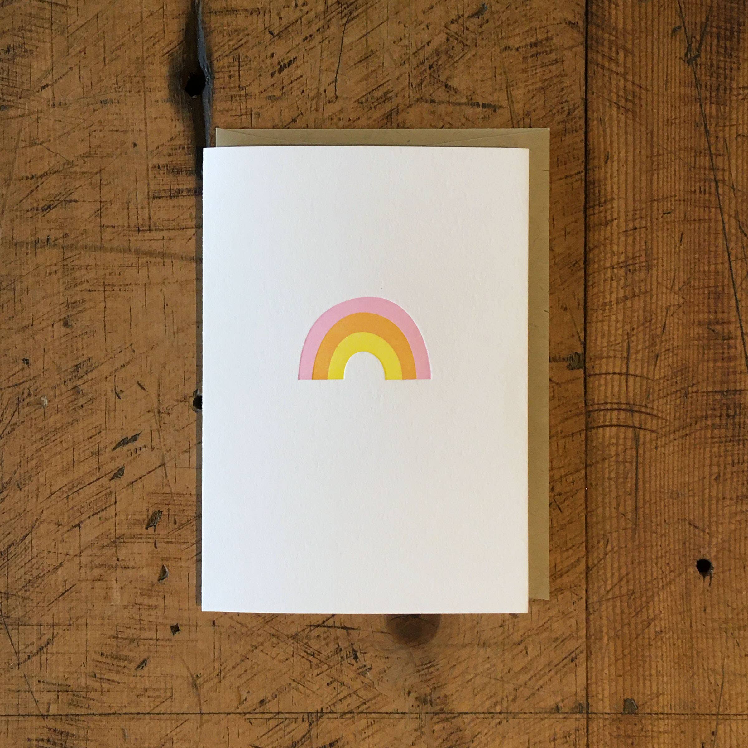 Green Bird Press - Wholesale Everyday Greeting Card - Rainbow Letterpress Card0