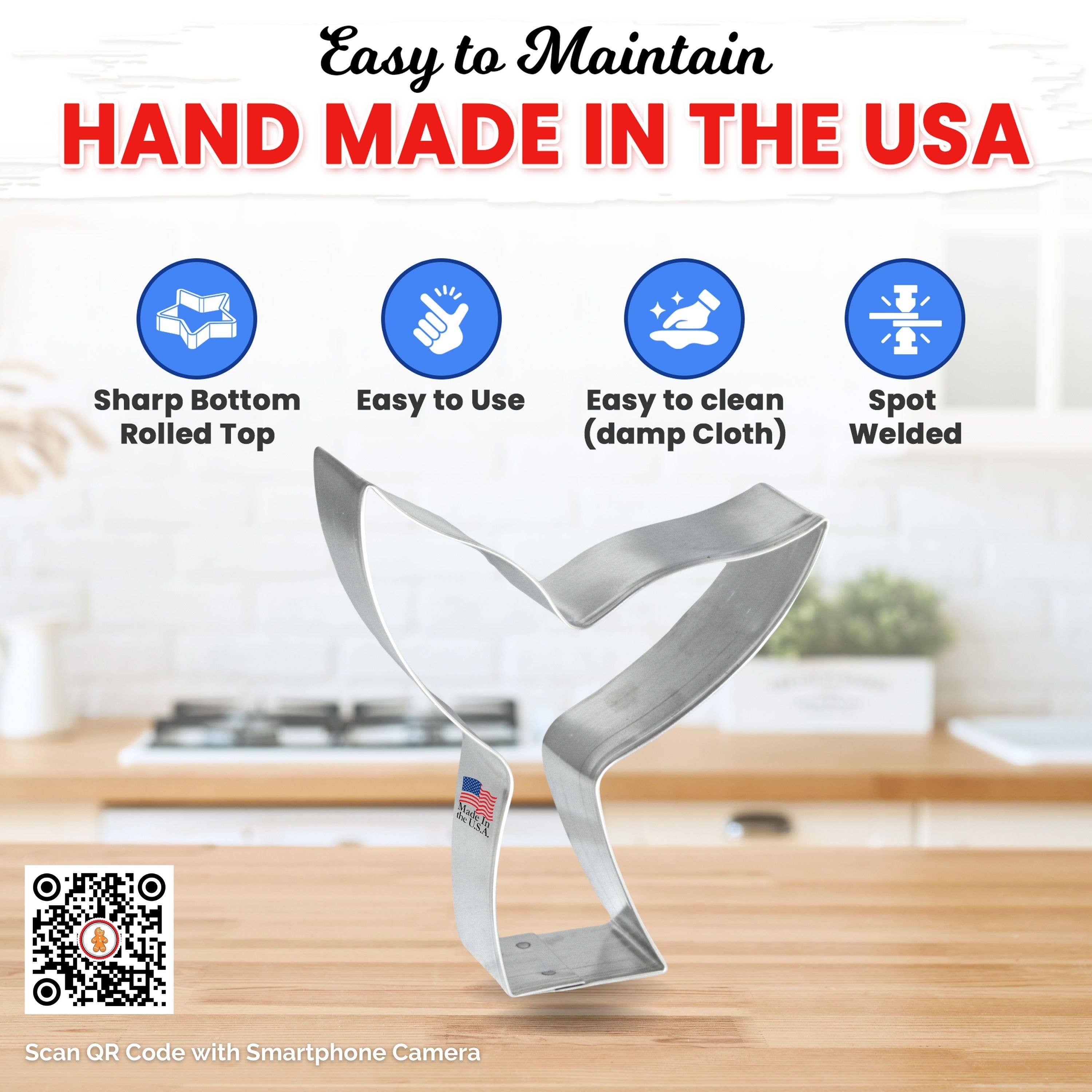 CookieCutter.com - Wholesale Cookie Cutter - Whale Mermaid Tail Cookie Cutter 3.75" B10175