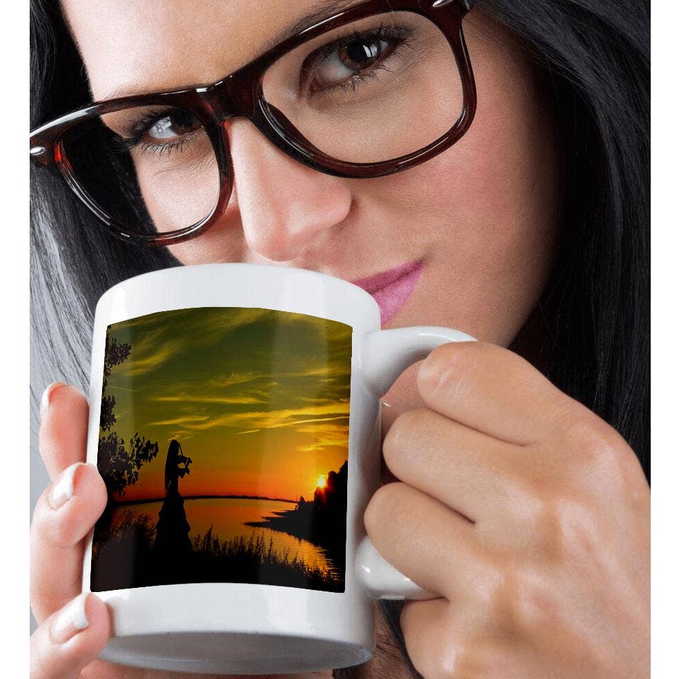 3dRose - Wholesale Coffee Mug - 3dRose, Image of Beautiful Silhouette Of Gypsy Girl Playing Violin, Mug9