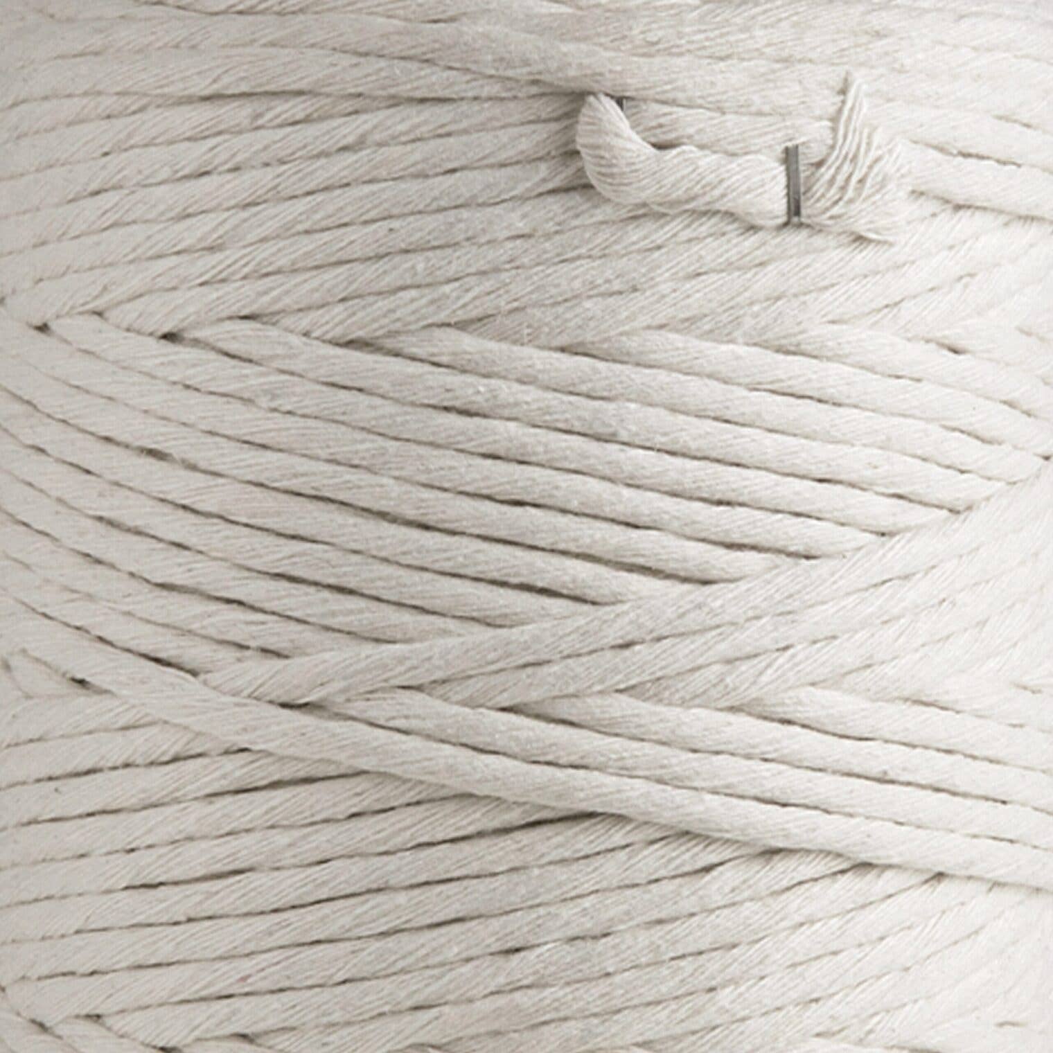 MB Cordas - Wholesale Yarn - 5MM Single Strand Twisted NATURAL 1 PLY Macrame Cotton Cord 200 m Macrame Rope 1 ply String3