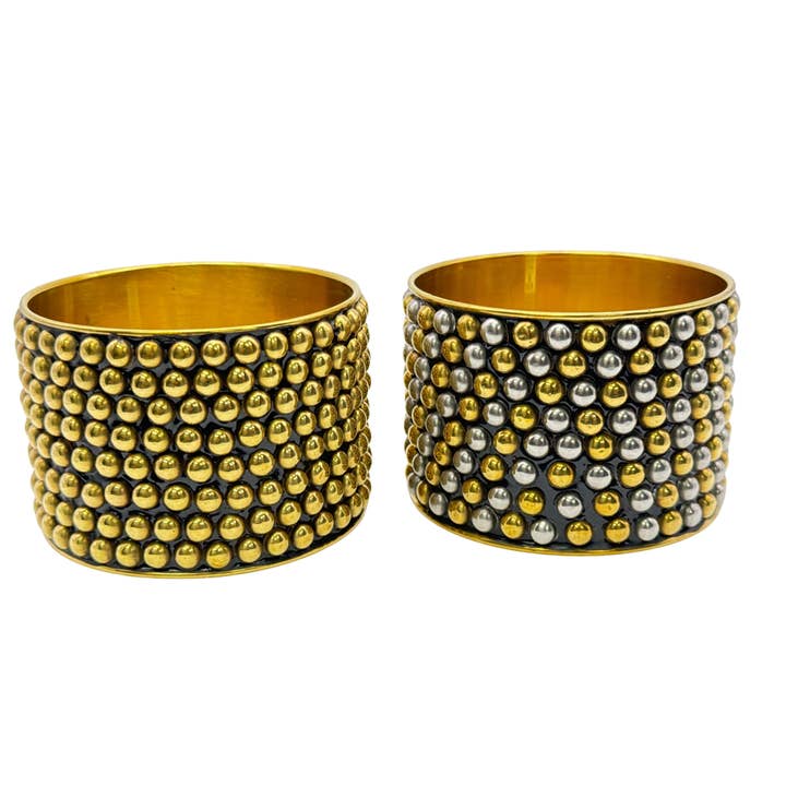 Brass Metal Bangles With Gold Tone 2" for wholesale by Treasure Jewelry