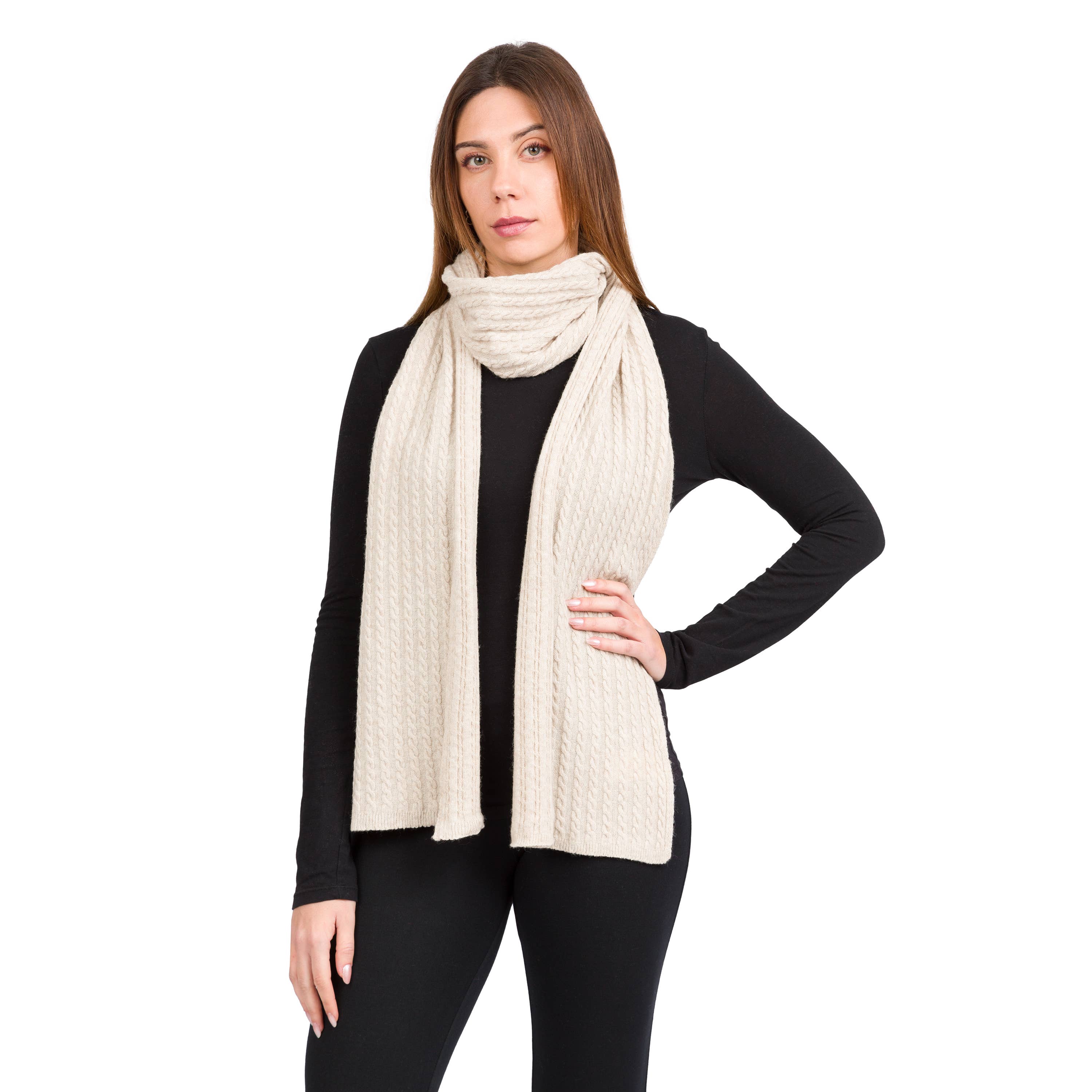 Assia di Brunetti Federica e C. s.a.s. - Wholesale Scarf - Women's - Roxane - Cashmere blend braided scarf5