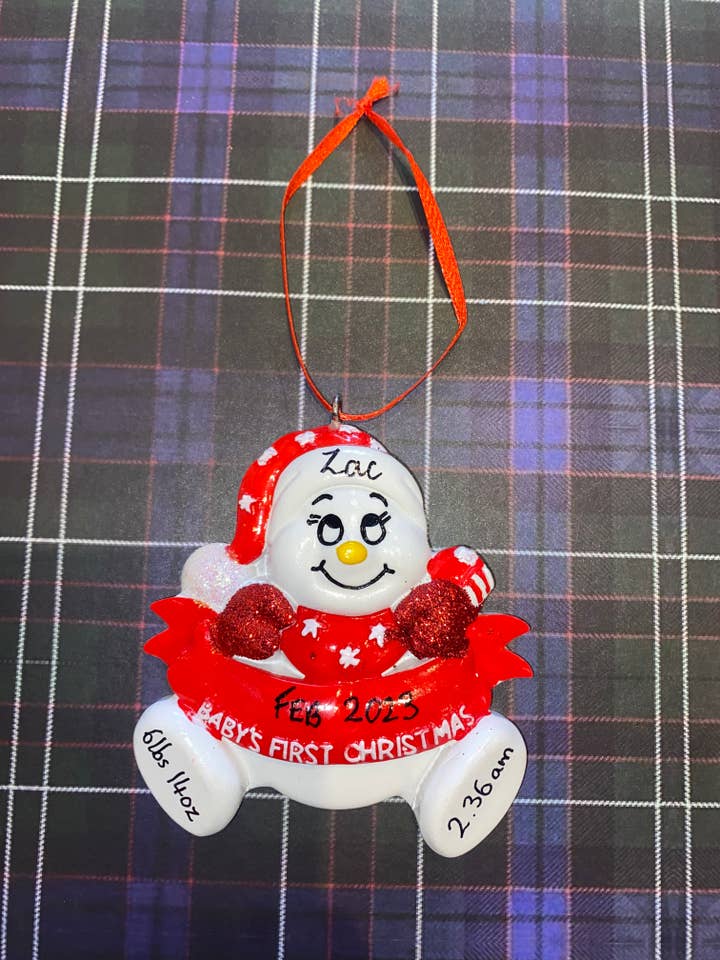 Personalised Tree Decoration - Baby's First Christmas for wholesale by Dekassa