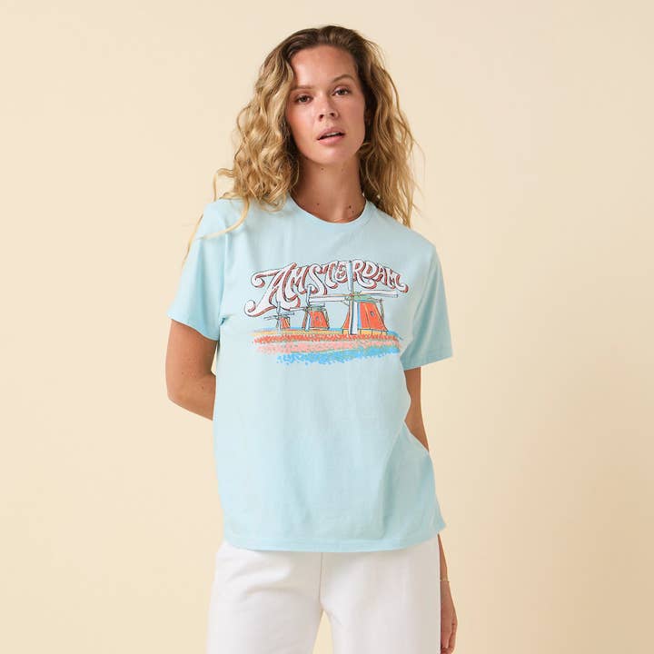T-shirt Amsterdam - Chambray pour la vente par Lauren James