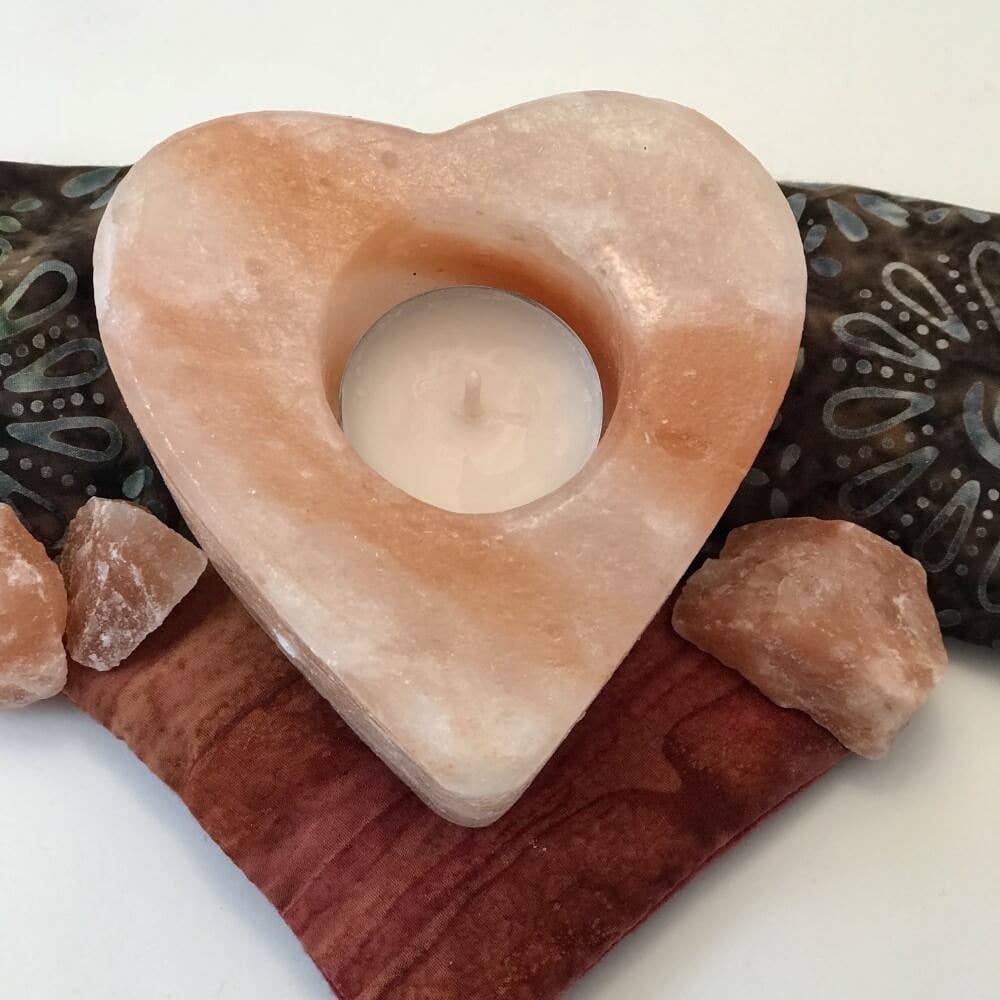 Himalayan Trading Co.® - Wholesale Candle Holder - Himalayan Salt Tealight Heart Candle Holders (2 Pack)5