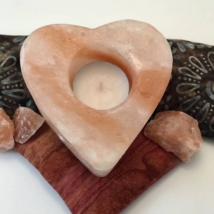 Himalayan Trading Co.® - Wholesale Candle Holder - Himalayan Salt Tealight Heart Candle Holders (2 Pack)5