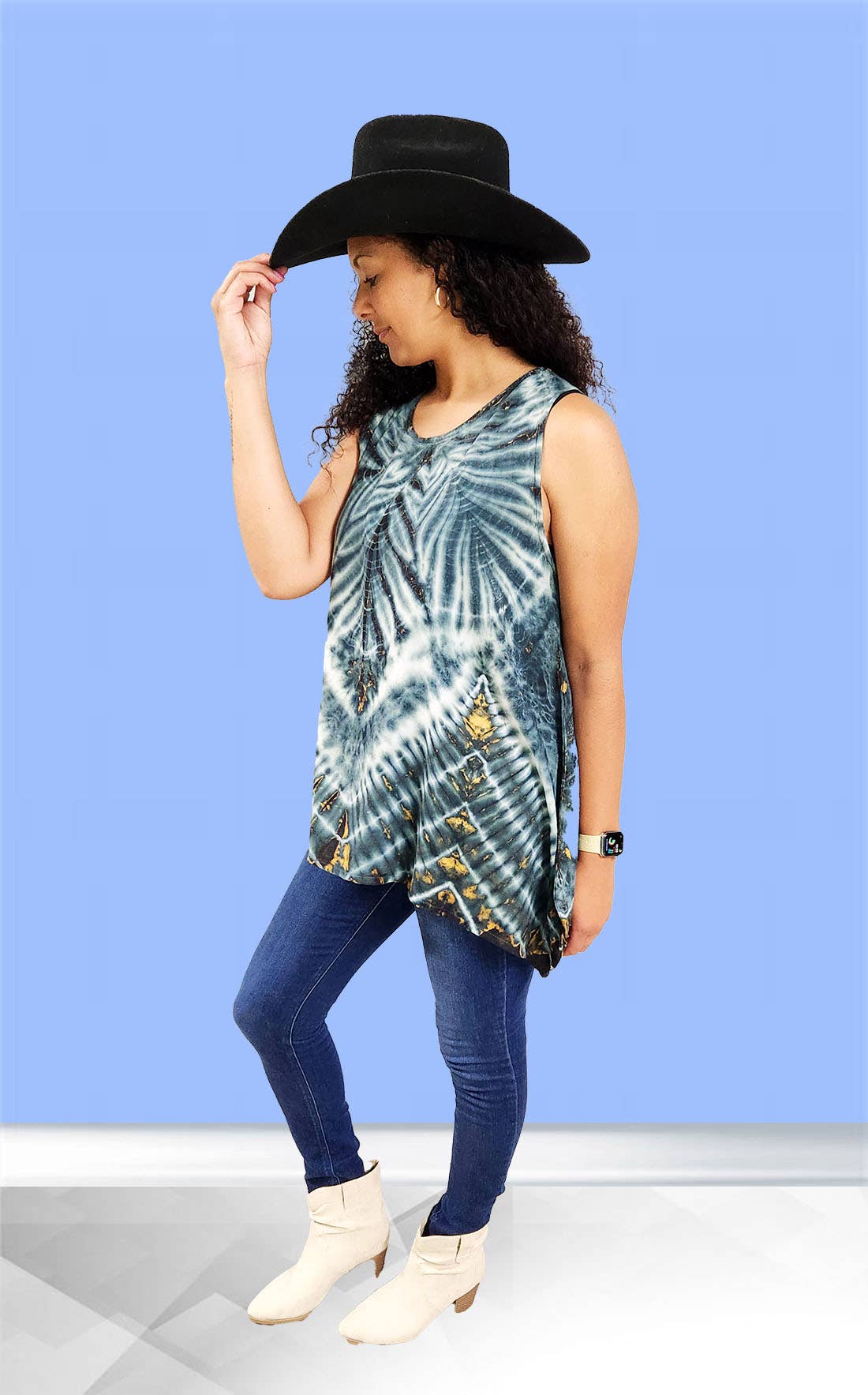 Zumi - Vendita all'ingrosso Tunica - Donna - Top in barattolo senza maniche Tie Dye2