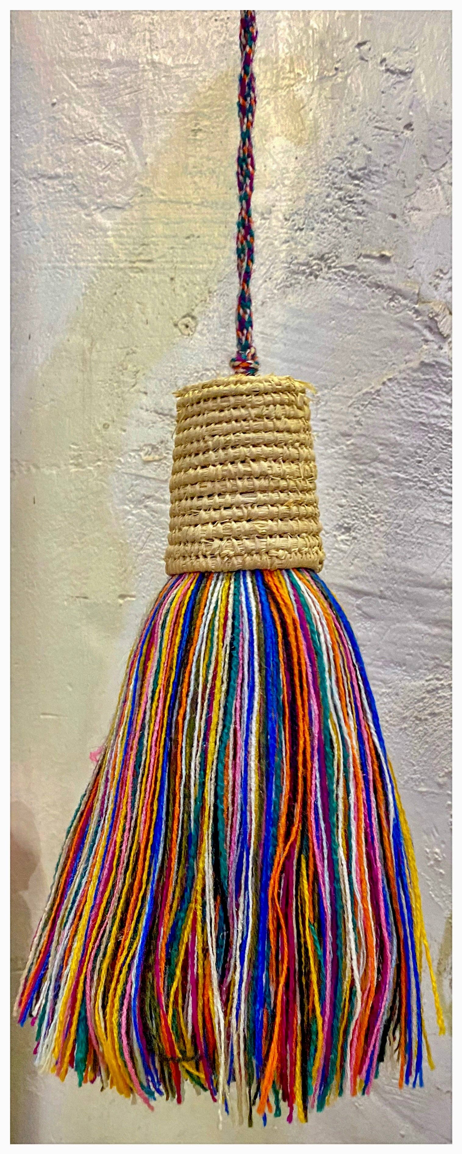 SOUK in the CITY - Wholesale Decorative Tassel/Wall Drop - XL Multi Tassel with Raffia Cup9