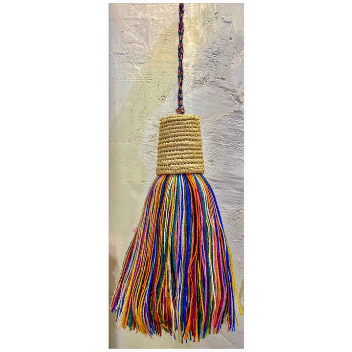 SOUK in the CITY - Wholesale Decorative Tassel/Wall Drop - XL Multi Tassel with Raffia Cup9