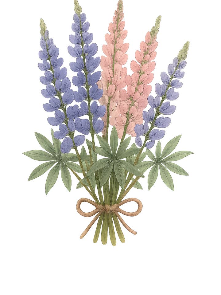 Maine Lupine Sticker for wholesale by Mentally In Maine